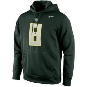 2013 NIKE THERMA FIT OREGON DUCKS #8 MARCUS MARIOTA KO PERFORMANCE HOODIE M OR L